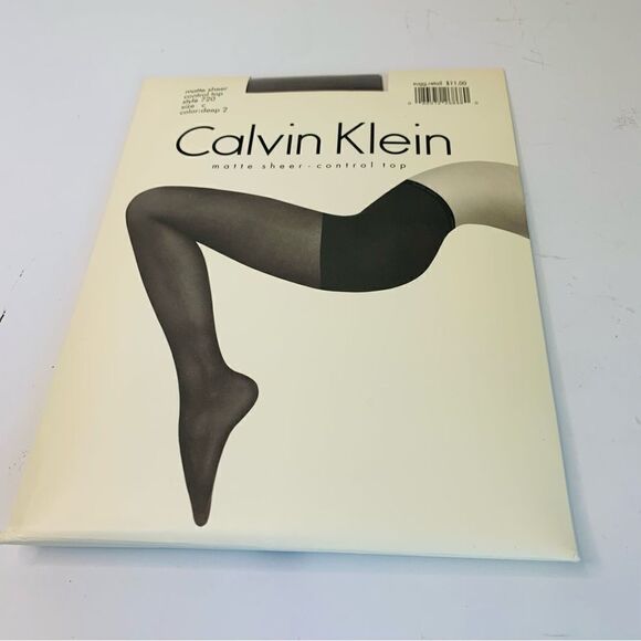 VTG Calvin Klein Matte Sheer Deep 2 Control Top Pantyhose NIP - Picture 1 of 3
